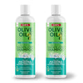ORS Olive Oil Max Moisture Hydrating Sulfate-Free Shampoo - Pack of 2, Infused with Rice Water & Electrolytes - 16 Oz