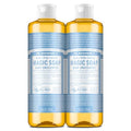 Dr. Bronner's Unscented Baby Liquid Castile Soap 16oz Pack of 2 - Gentle & Fragrance-Free