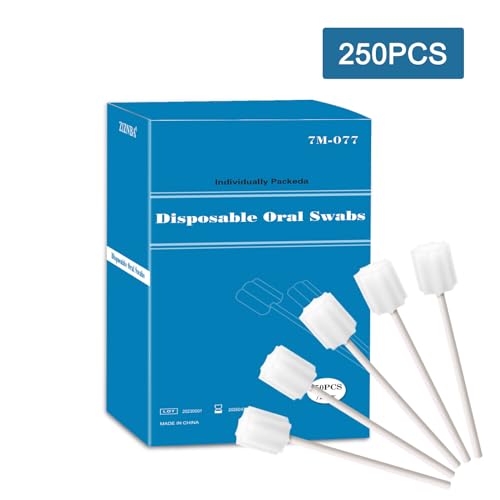 Disposable Mouth Swabs Sponge - Sterile Oral Cleaning, 250 Pieces - White - Variation of THIS listing