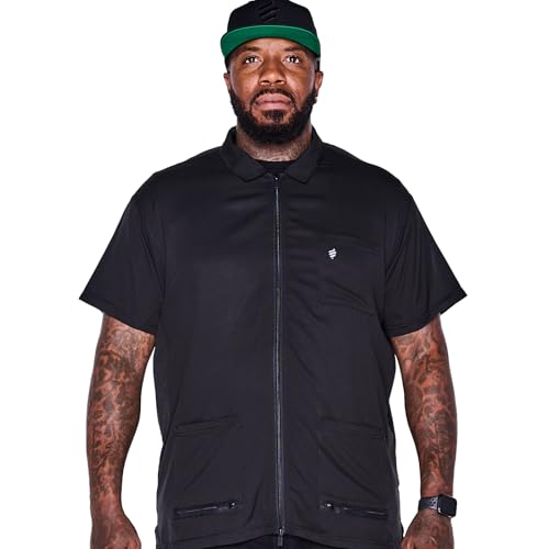 Large Black Barber Jacket - Hair-Repellent, Lightweight & Breathable