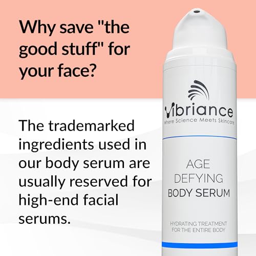 Vibriance Age Defying Body Serum, 4.5 fl oz - Anti Aging and Ultra Hydrating - Infused with Hyaluronic Acid - Fast-Absorbing Crepey Skin Corrector for Wrinkles, Dryness