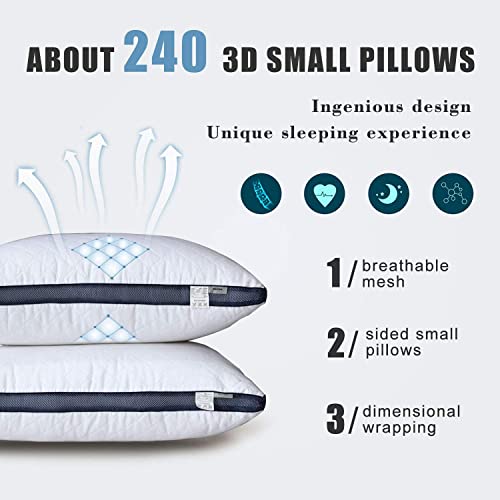 Queen Size Pillows Set of 6 - Luxury Hotel Comfort for Sleepers