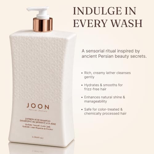 Joon Saffron Rose Shampoo 33.8 Fl Oz - Pomegranate & Pistachio Oil - Pack of 1