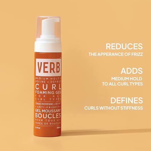 VERB Curl Foaming Gel - Frizz-Free, Crunch-Free Medium Hold - Citrus + Violet Scent
