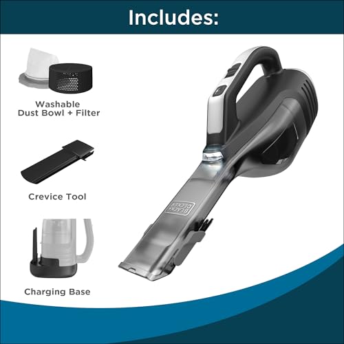 New Reveal Handheld Cordless Vacuum with LED Light, Long Runtime, Crevice Tool