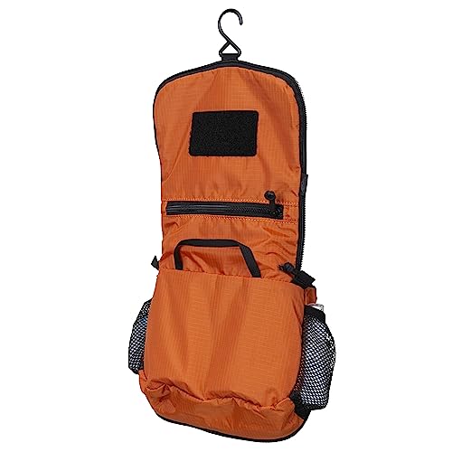 Helikon-Tex Travel Toiletry Bag Orange-Black Compact Organizer with Mesh Pockets
