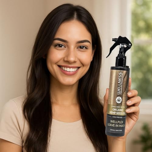 Hydrating Hemp & Hyaluronic Acid Leave-In Hair Mask Spray for Damage Repair