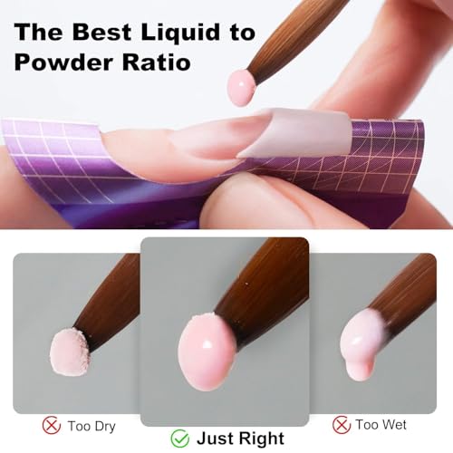 Acrylic Nail Kit with UV Lamp - White, Beginner Set with Polishes & Tools