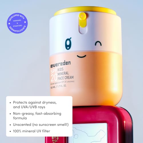 Kids Mineral Face Cream SPF 20 - Gentle Hydrating Sun Protection for Sensitive Skin - Variation of Kids Face Cream SPF 20