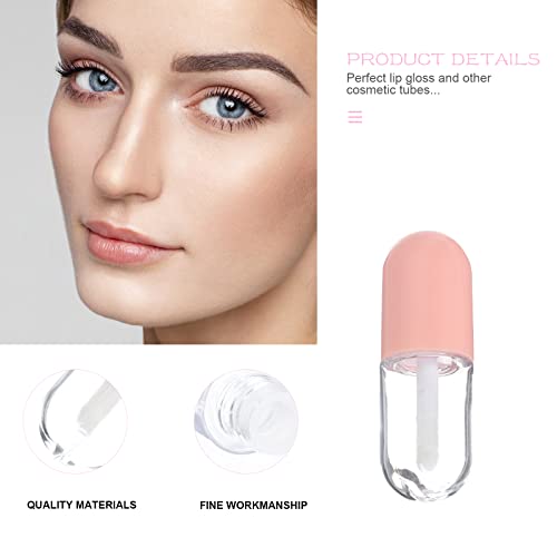 Mini Lip Gloss Empty Bottle 5Ml 10Pcs Refillable Lipstick Tubes for Diy Lip Color and Gloss Portable and Stylish Compact Design