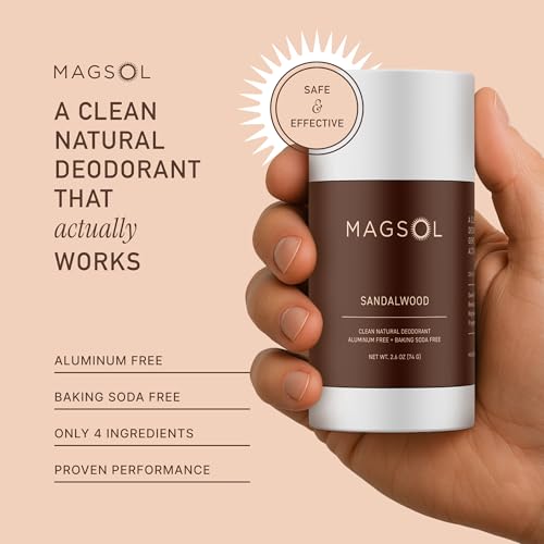 Natural Deodorant for Men & Women Sandalwood 2 Pack - Aluminum & Baking Soda Free