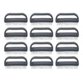 Superio Stiff Nail Brush for Cleaning Fingernails Small Scrub Brush with Handle, Cleaning Brushes for Hands, Toes, and Nails (Black, 12 Pack)