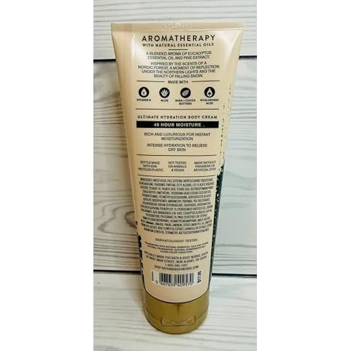 Bath & Body Works Unisex Eucalyptus Pine Ultimate Hydration Body Cream 8 Ounces Pack of 2