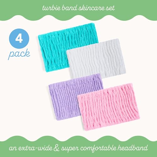 Turbie Twist Classic 4-Pack Cotton Headbands – Extra-Wide, Comfortable, All Hair Types