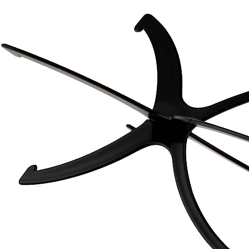 Portable Plastic Wig Stand Holder 14.2 Inch Black Travel Wig Display Rack Set of 30
