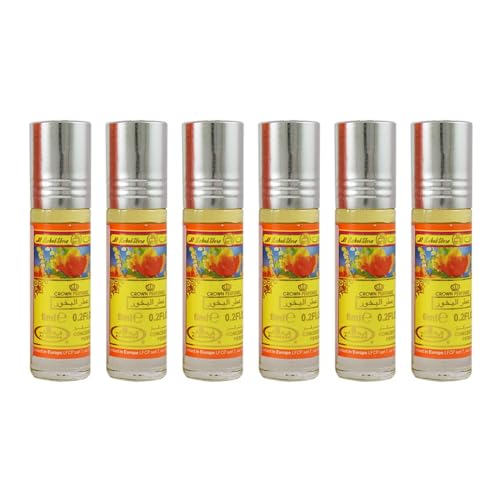 Amber Wood Perfume Oil Rollerball Set - Unisex, 6 Pack, 0.2 Fl Oz