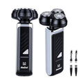 2-Pack Electric Rotary Shavers for Men 3D Floating Head Rotary Razor USB-C Rechargeable Easy Clean Magnetic Head Ideal Gift for Dad Husband Travel Razor for Men