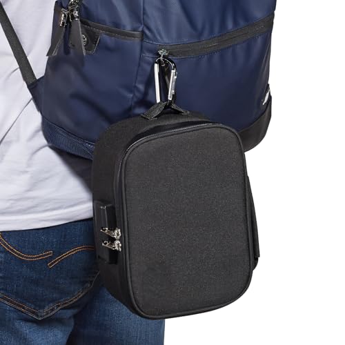 Water-Resistant Black Storage Carrier Bag with Lock & Accessories