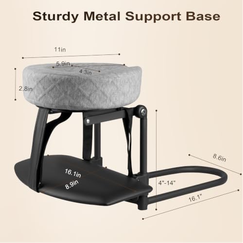 Grey Adjustable Bed Massage Headrest with Arm Rest & Face Pillow for Home Relaxation