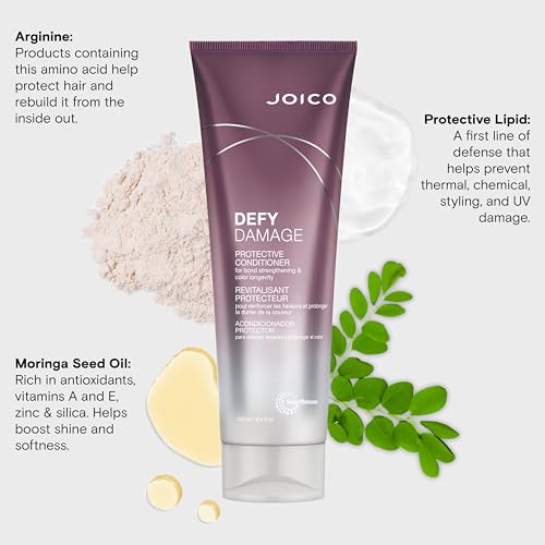 Joico Defy Damage Protective Conditioner | For Color-Treated Hair | Strengthen Bonds & Preserve Hair Color | With Moringa Seed Oil & Arginine