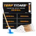 6 Pack Bamboo Cotton Swabs - Dual-Tip Spiral & Fine Point, Extra Strong, Lint-Free 1200ct