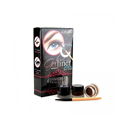 L.A. Girl Gel Liner Kit, Very Black GEL722 (Pack of 2)