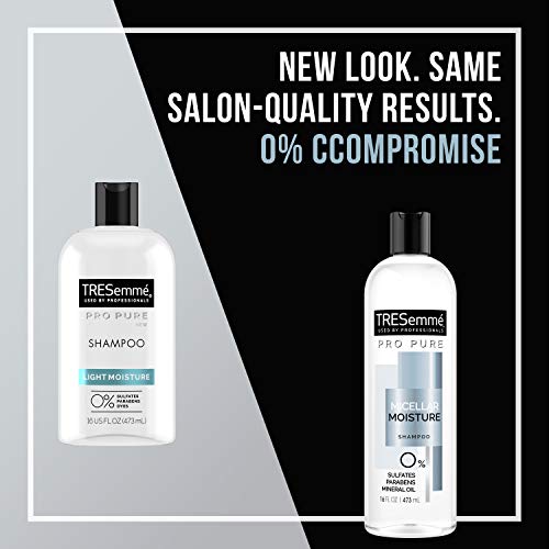 TRESemm? Pro Pure Moisture Shampoo for Daily Moisture, Paraben and Dye Free, 16 oz (4 Count)