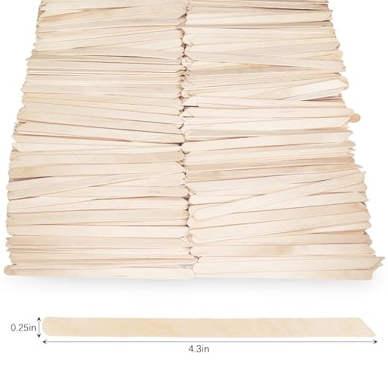 1000Pcs Wooden Wax Sticks, Eyebrow Wax Sticks for Hair Remove, Waxing Spatulas Applicator Sticks for Body Lip Hair Removal, Small Popsicle Sticks