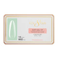 Cre8tion Soft Gel Nail Tips, Long Round Shape, 602 Tips in 14 Sizes (00-9) for Professional Nail Extensions