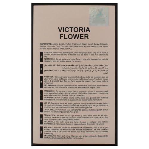 Victoria Flower Eau de Parfum Spray for Women 3.4 oz - Long-Lasting Floral Fragrance