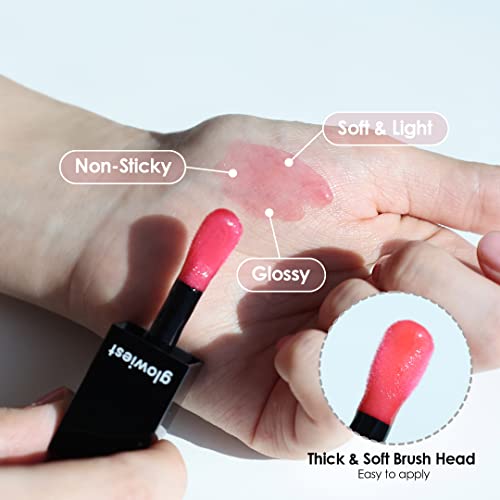 Glowiest Effortless Glow Lip Oil 001 Red Rose Hydrating & Plumping Lip Gloss