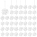 50 Pcs White Loofah Sponges for Shower - Exfoliating Bath Scrubbers