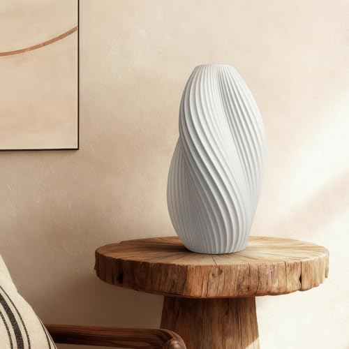 RONDURE Calypso Ceramic Table Lamp - Handcrafted Decorative Bedside Light