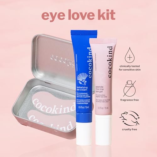 Cocokind Eye Love Kit, Firm Skin and Smooth Fine Lines, Lock in Hydration, Brighten Dark Circles and Remove Under Eye Puffiness