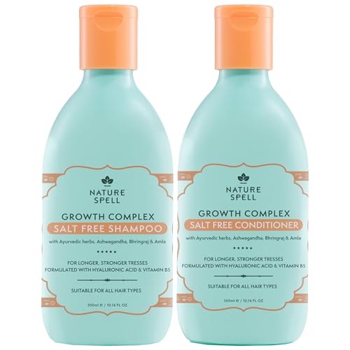 Nature Spell Hair Growth Shampoo & Conditioner Set - Nourishing & Strengthening, 10.14 Fl Oz x2