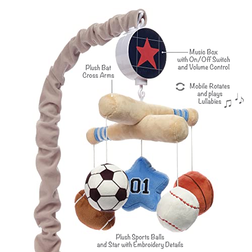 Baby Sports Musical Crib Mobile with Nursery Songs - Gray