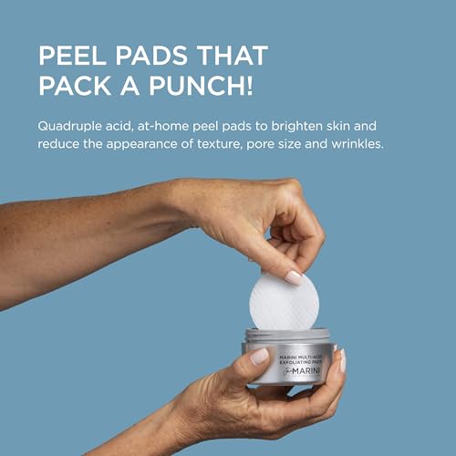 Jan Marini Skin Research Marini Multi-Acid Exfoliating Pads - At-Home Skin Health Peel - Brightening & Exfoliating Skincare Solution with Glycolic, Salicylic, Mandelic & Lactic Acid - 30 Pads