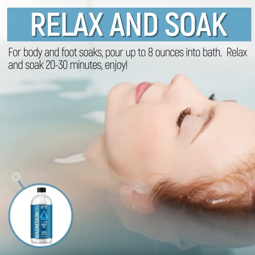 Magnesium Oil 1L for Muscle Relief, Bath & Foot Soaks - Magnum Solace