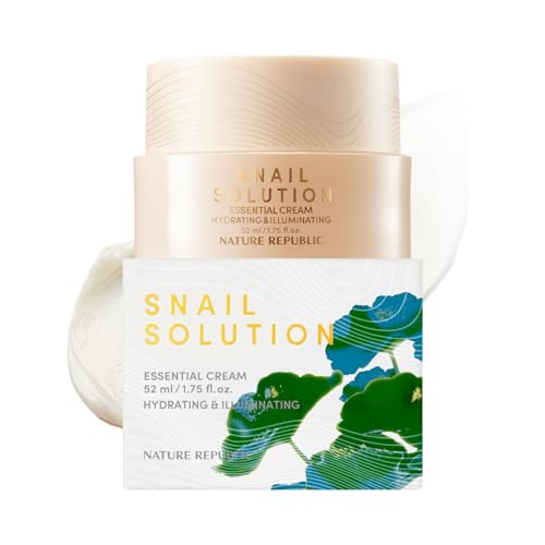Nature Republic Snail Mucin Cream ? Hydrating Korean Moisturizer for Repair & Glow, K-Beauty Skincare, Anti-Aging Facial Cream, 52mL / 1.75 Fl.Oz