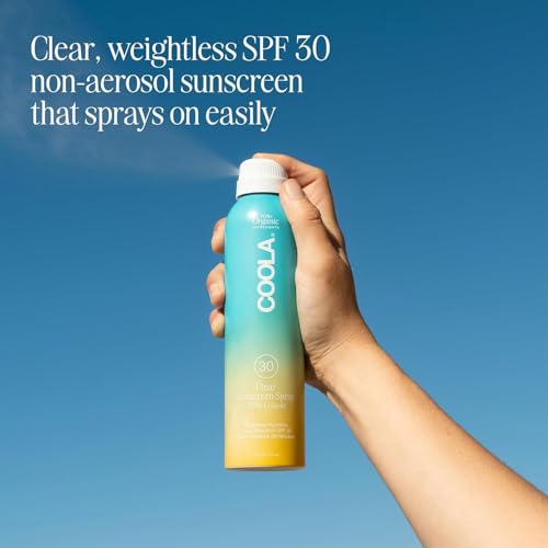COOLA SPF 30 Clear Sunscreen Spray with Pina Colada Scent - Water Resistant 6 Oz