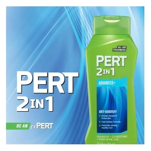 Pert Plus 2 in 1 Shampoo + Conditioner Dandruff Control 25.40 oz (Pack of 5)