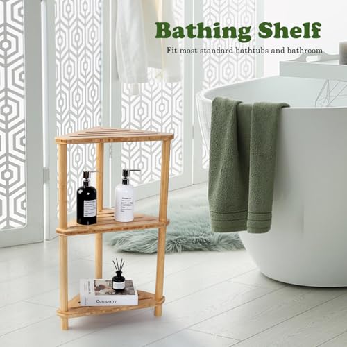 GUGIGIP 3-Tier Corner Shower Caddy Stand - Bathroom Organizer Shelf