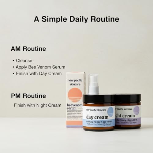Bee Venom & Manuka Honey 45+ MGO Serum with Retinol - Firming, Anti-Wrinkle Face Serum with Hyaluronic Acid & Vitamin C, 1oz - New Pacific Skincare