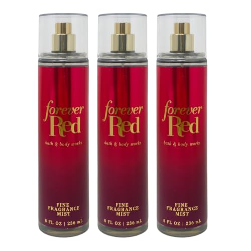Bath & Body Works Forever Red Body Mist 8oz 3-Pack - Long-Lasting Fragrance