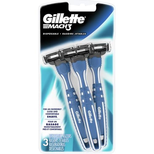 Gillette Gillete Mach 3 Smooth Shave Disposable Razor, 3 Count