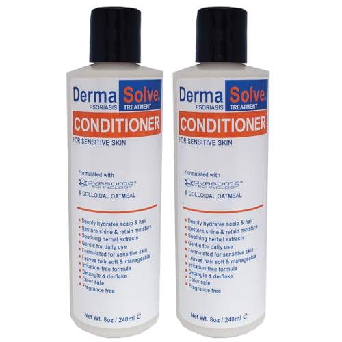 Dermasolve Psoriasis Conditioner 8 Fl Oz Pack of 2 Soothing Anti-Dandruff & Dry Scalp Care