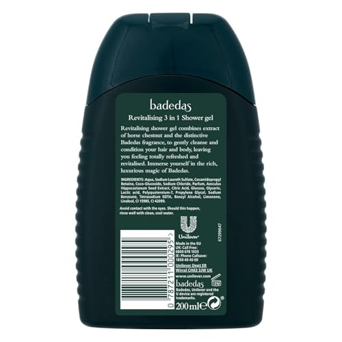 Badedas Revitalising Shower Gel, Shampoo & Conditioner 200ml (PACK OF 2)