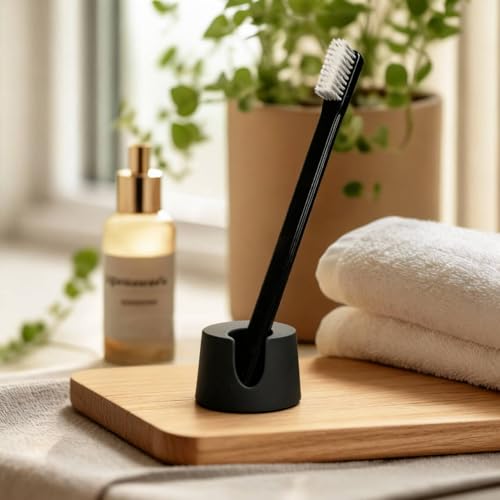 Razor and Brush Stands Shaving Shaver Stand ¡¦ (Black Razor Stand Eccentric Cylinder)