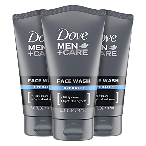 DOVE MEN + CARE Face Wash Hydrate Plus Skin Care, 5 Oz, (Pack of 3)