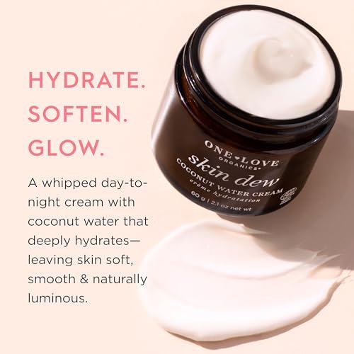 Organic Coconut Water Face Moisturizer with Hydrating Complex - Lightweight, Vegan & Fragrance-Free 2.1 oz